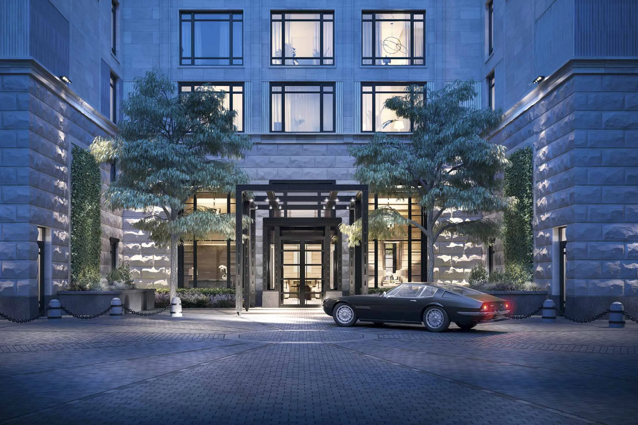 Luxury Condo Building Entrance