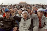 Student protesters at Tiananmen Square