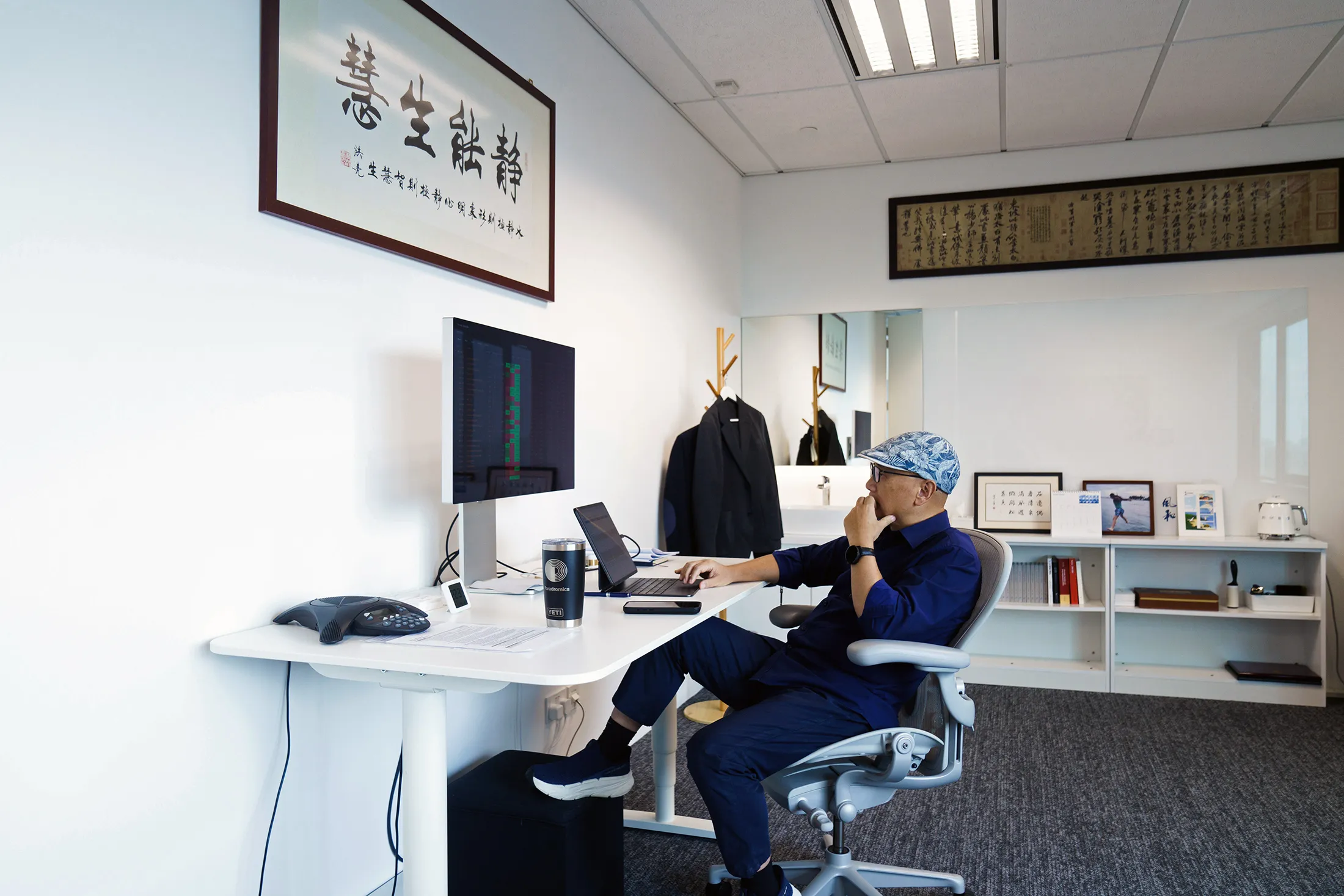 Matt Hu, co-founder of FengHe Fund Management, at the firm’s office in Singapore.