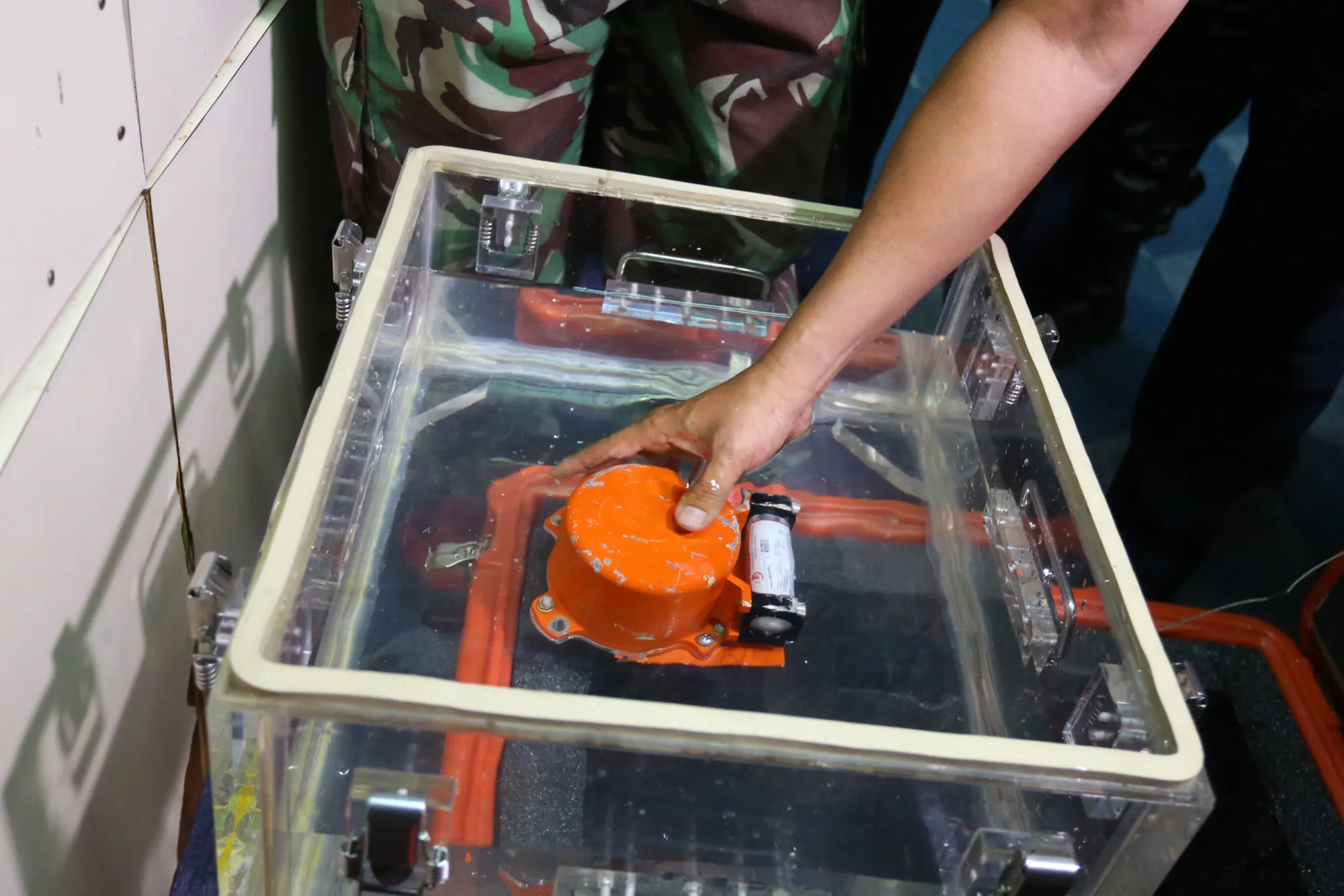 A flight data recorder from flight JT610.