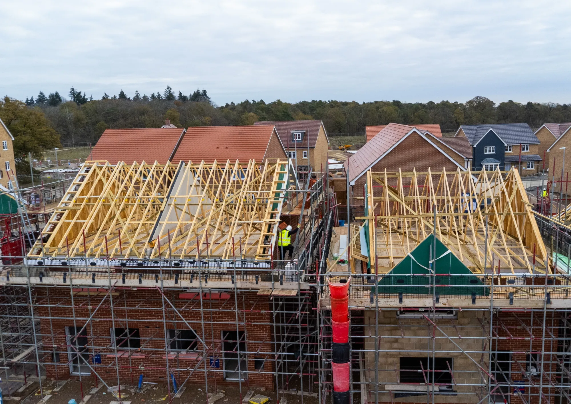Homes under construction at a Crest Nicholson housing estate in Maldon.