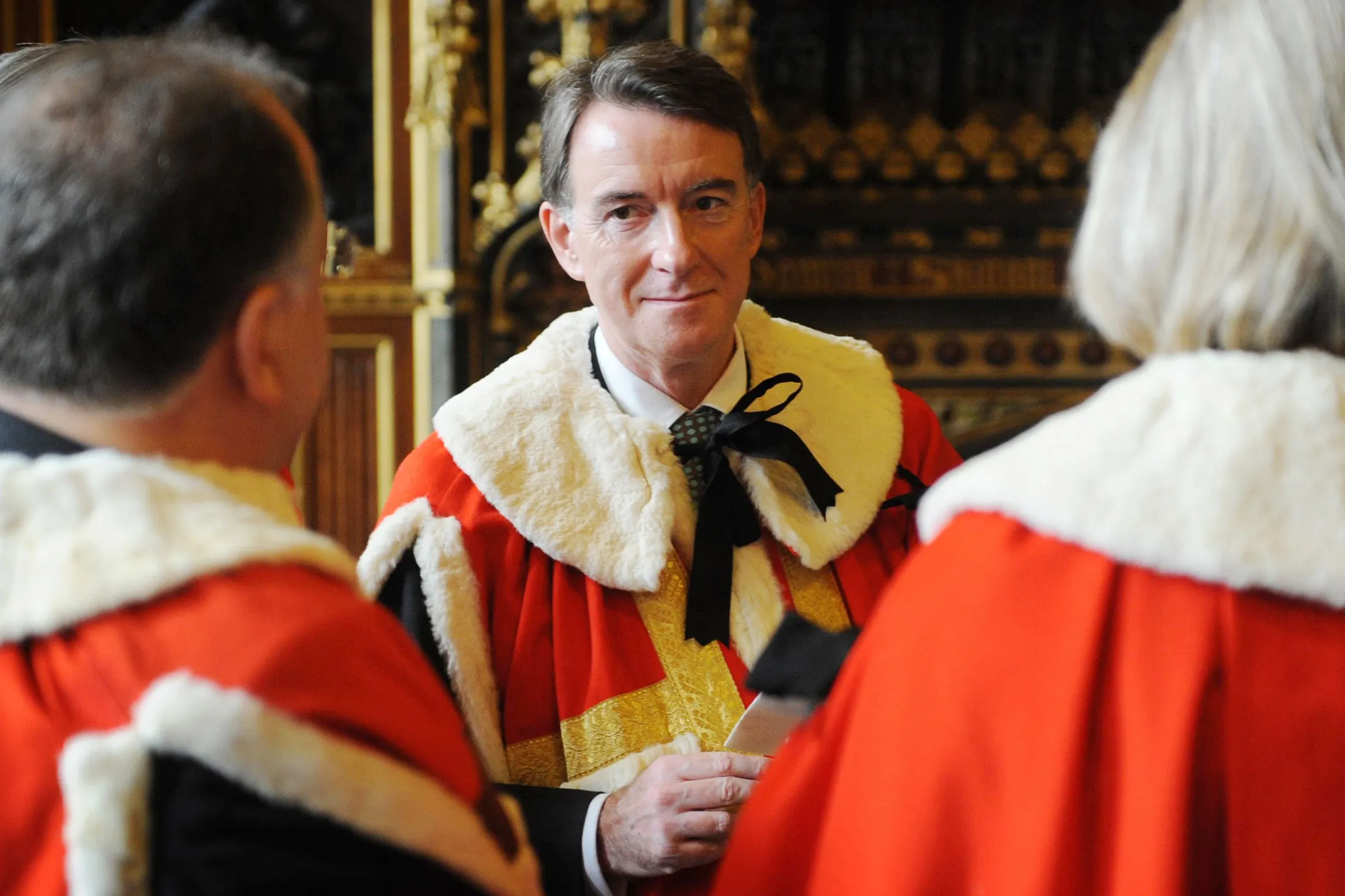 Peter Mandelson during his induction into House of Lords in 2008