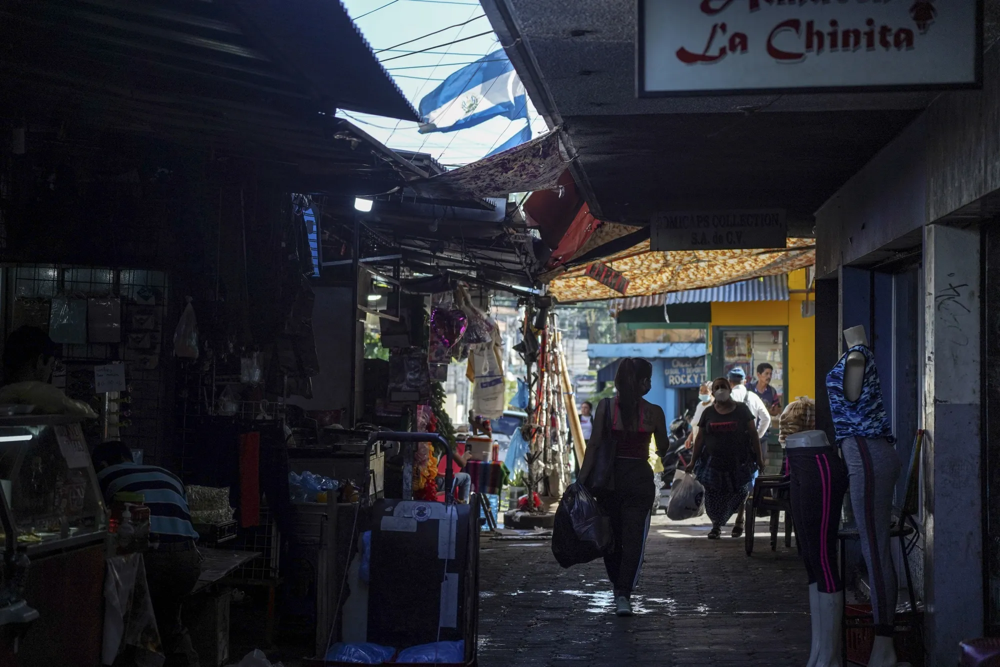 Shoppers at a local market in San Salvador, El Salvador.