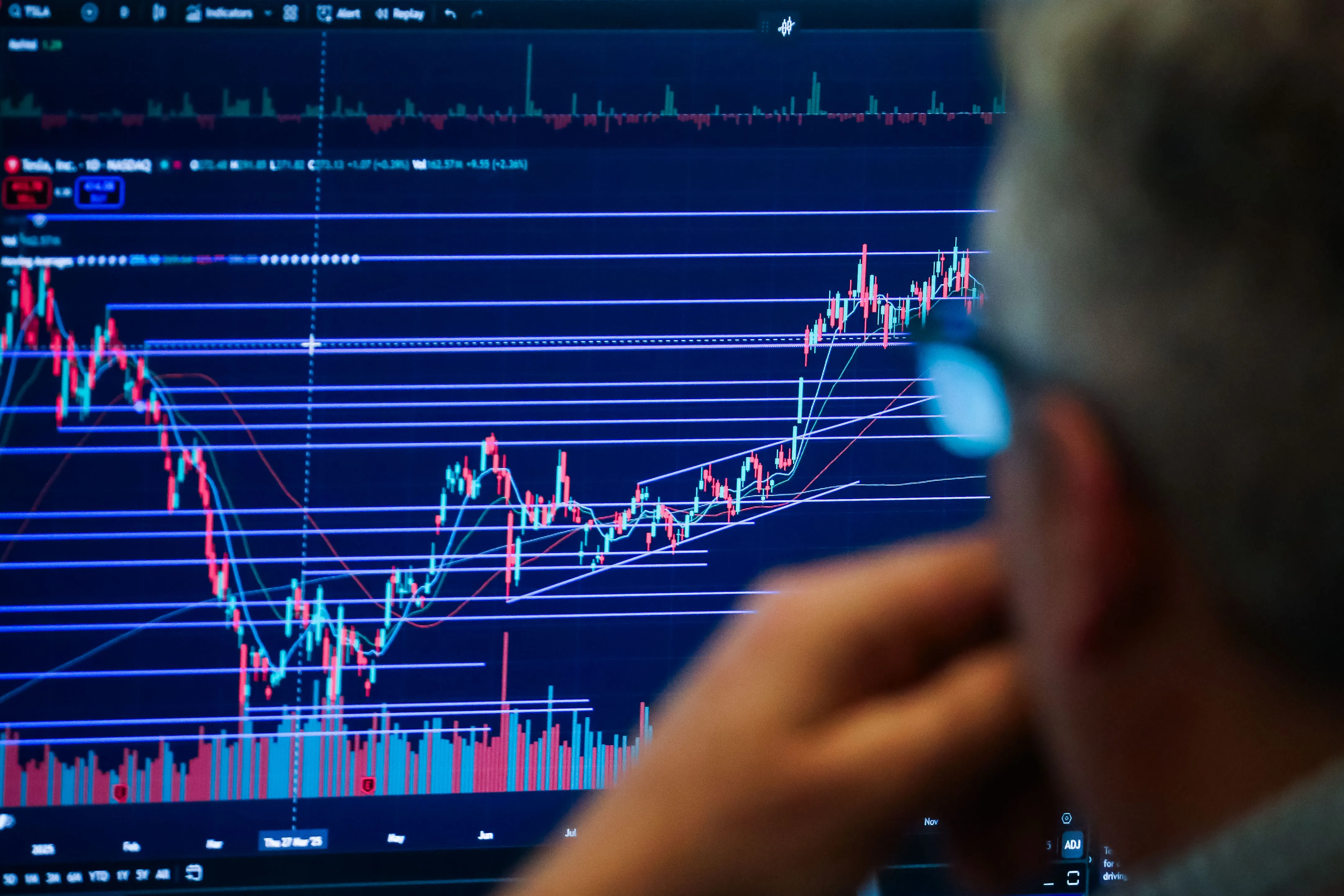 A trader works on the floor at the NYSE&nbsp;in New York on Nov. 17.