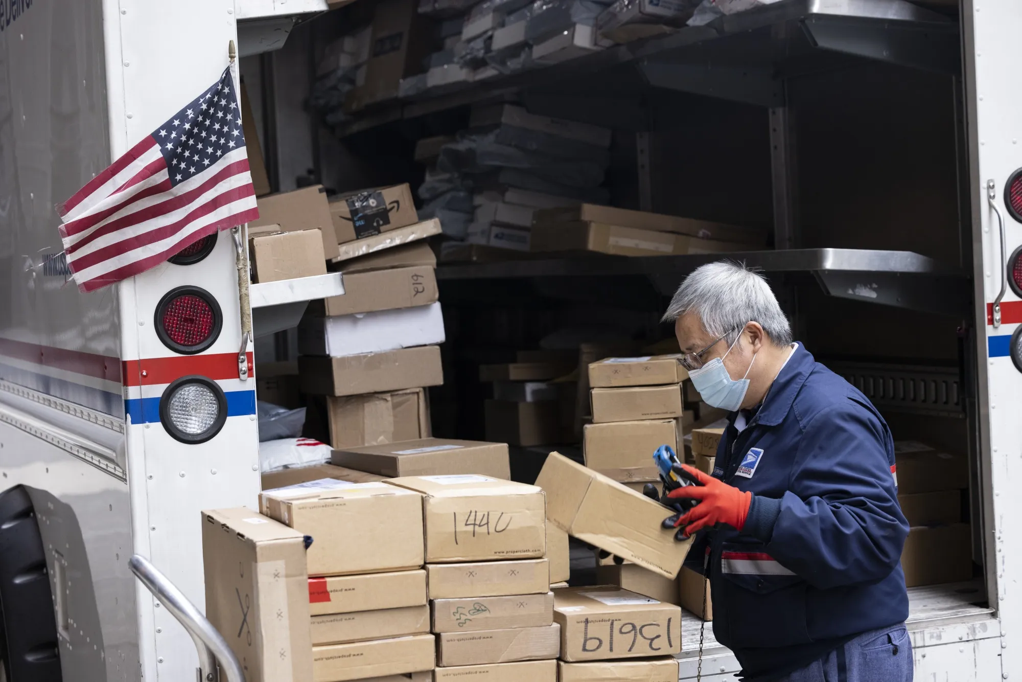 Package deliveries on Cyber Monday.