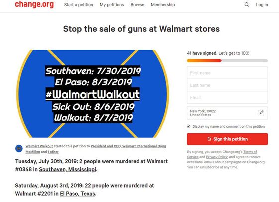Walmart Worker Calls for Walkout Over Company’s Gun Sales