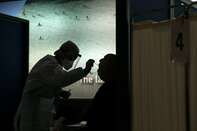 Holidaymakers Tested For Coronavirus at Athens International Airport