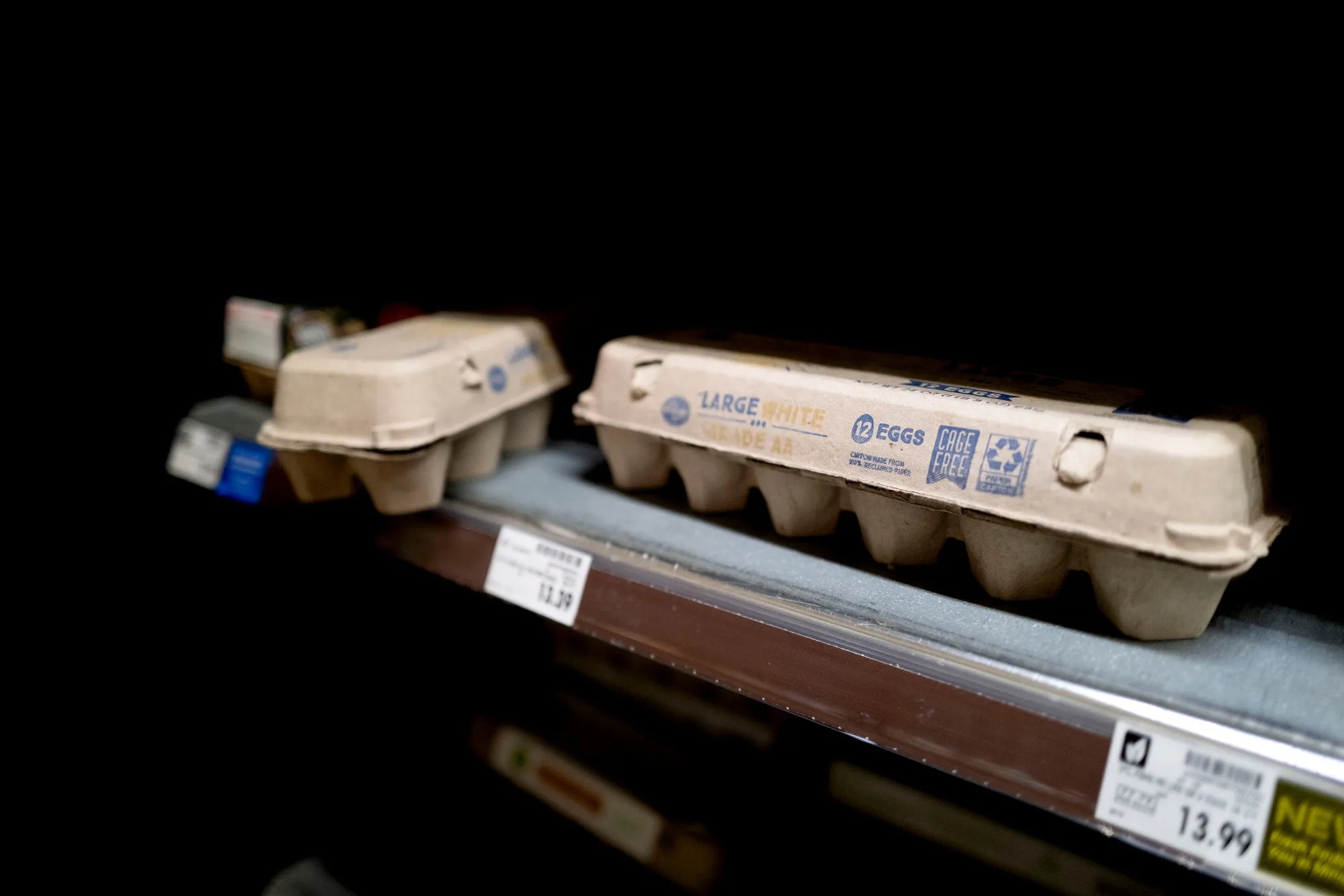 Eggs for sale at a grocery store in Los Angeles, California, US,&nbsp;Feb. 26, 2025.