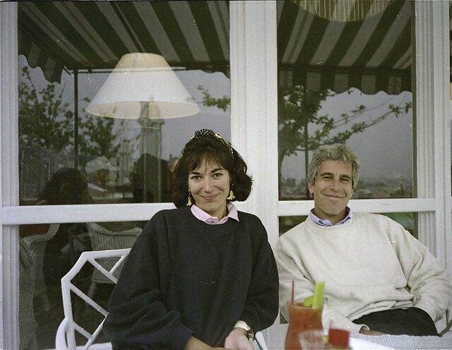 Circa 1990s: Ghislaine Maxwell and Jeffrey Epstein in one of dozens of photos that prosecutors submitted in connection with her sex-trafficking trial.