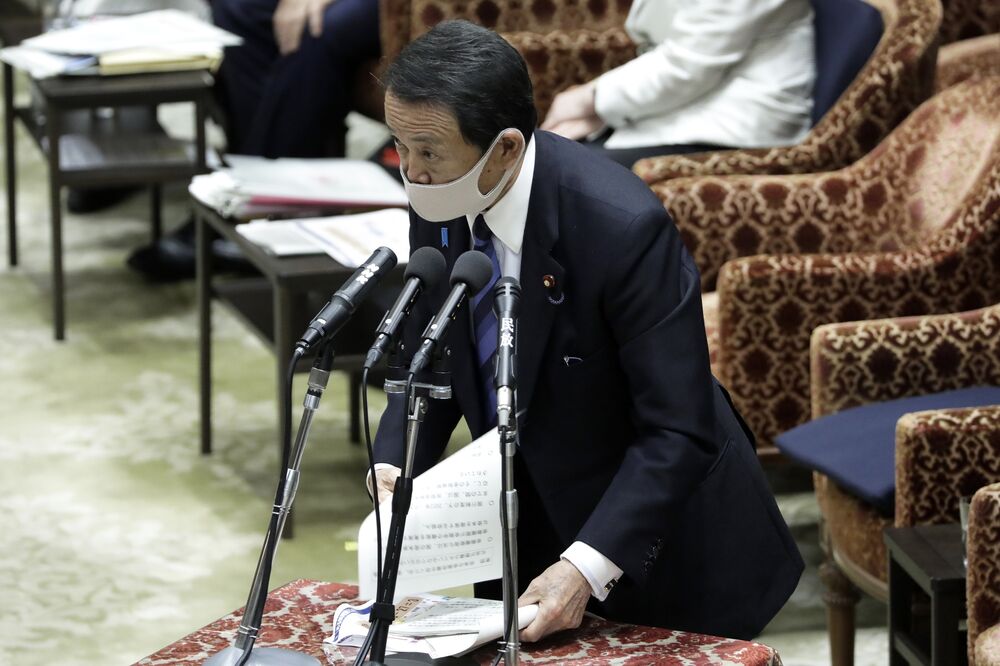 麻生太郎マスク変