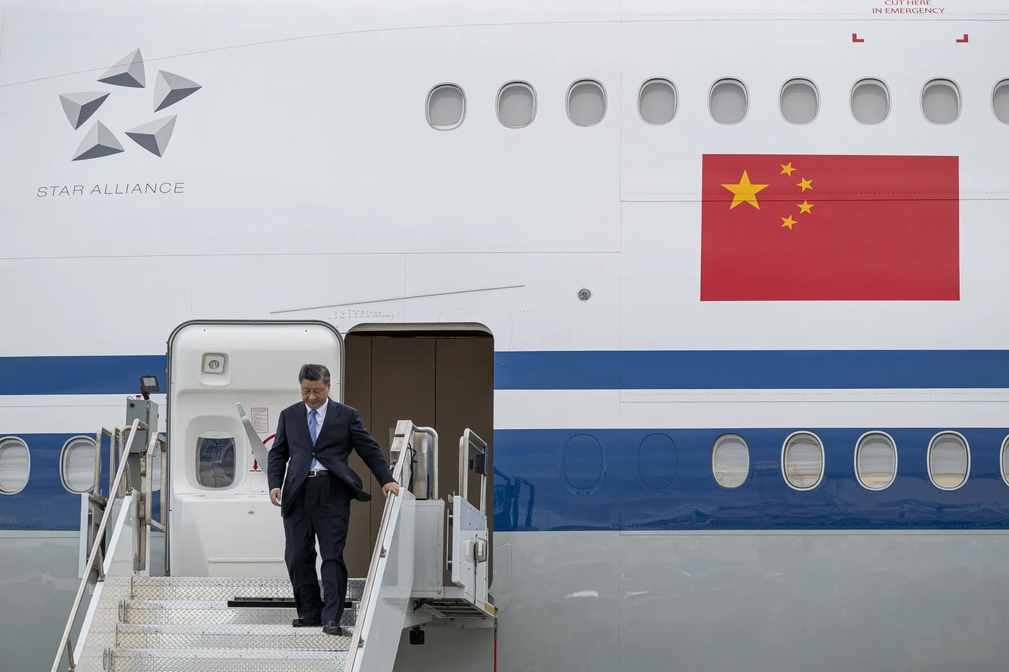 Xi Jinping arriving for the APEC summit in San Francisco in November 2023. The Chinese leader’s first trip to the US in six years showcased a potential desire to re-engage with his country’s top rival.