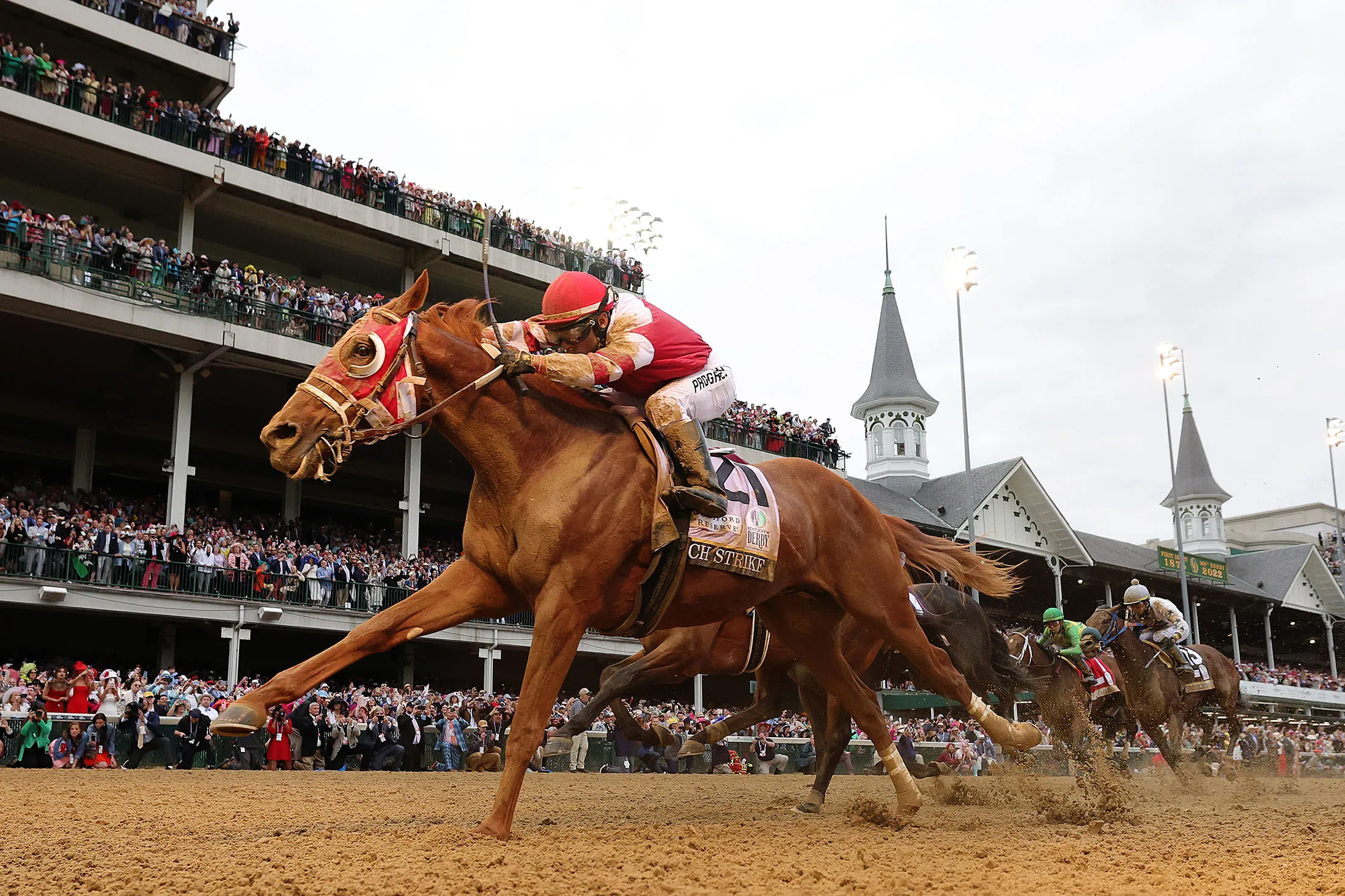 Rich Strike storms to victory in the Kentucky Derby.