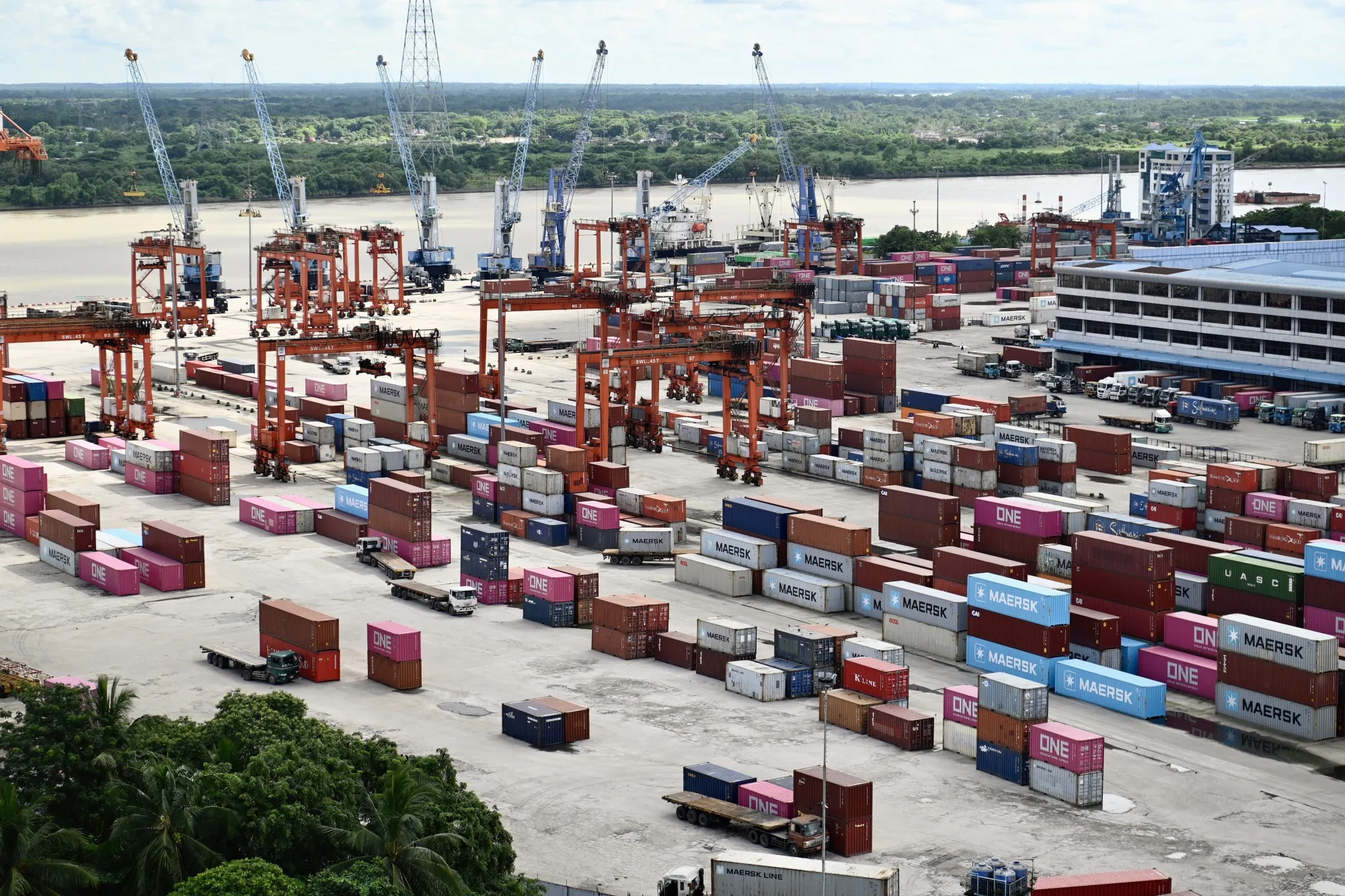 The Myanmar Industrial Port in Yangon.