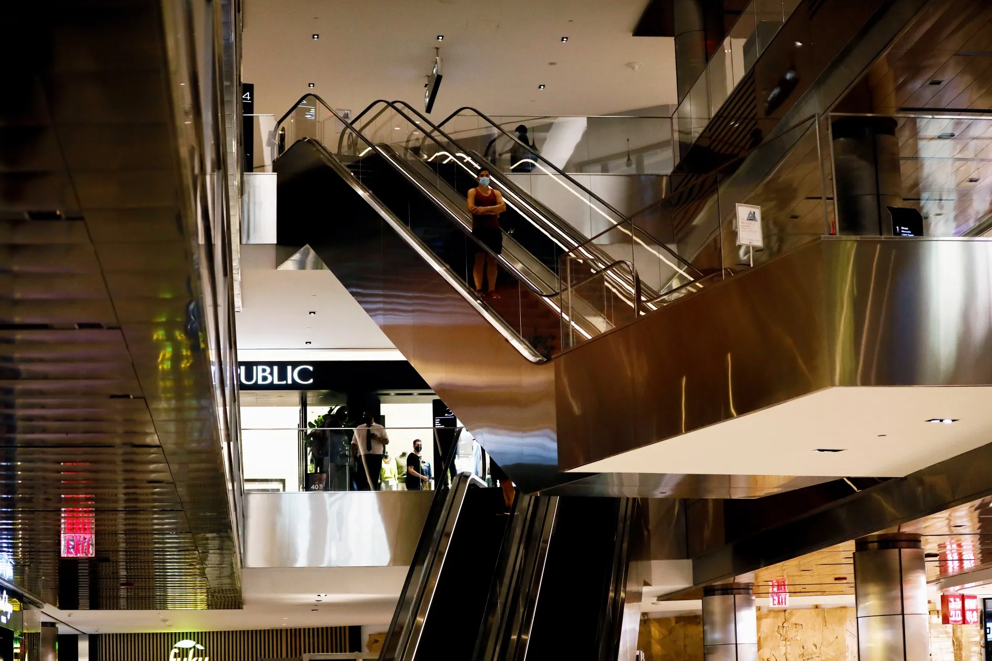 A shopper at Hudson Yards mall in New York, on Sept. 9.