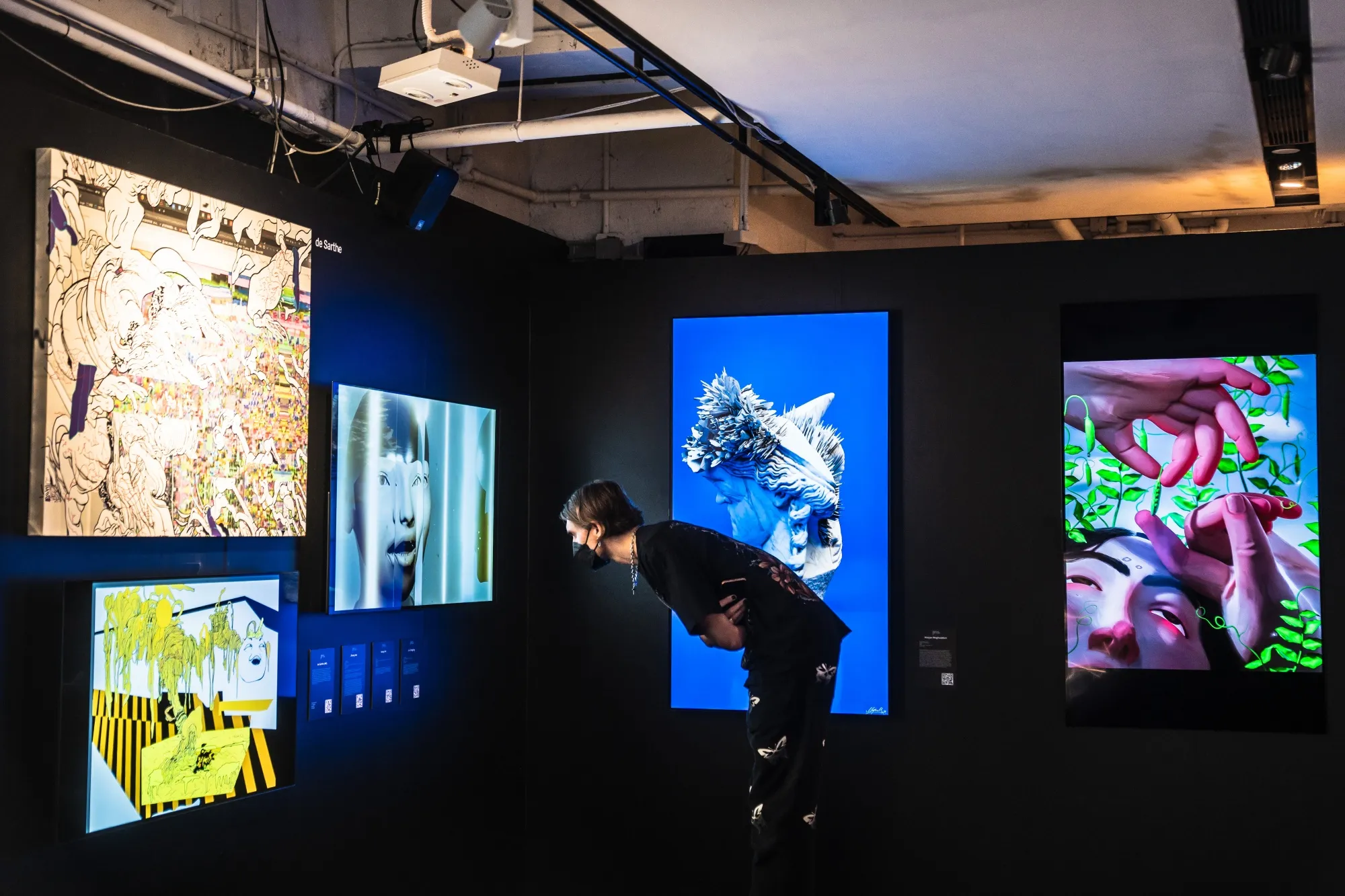 Artwork at the Digital Art Fair in Hong Kong.