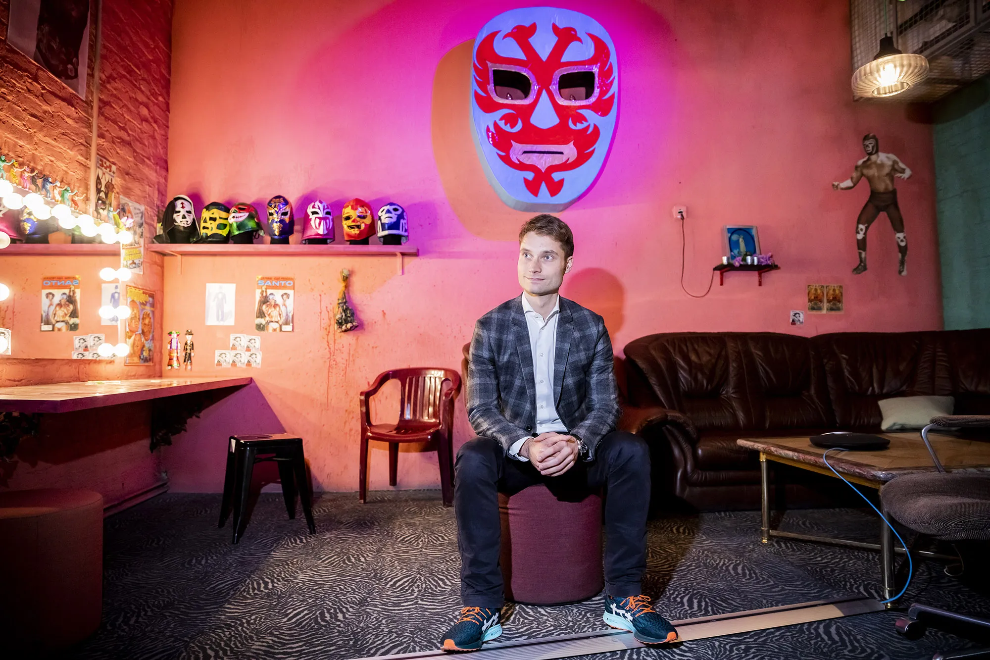 Johannes Reck, managing director and co-founder of GetYourGuide, sits in the conference room at GetYourGuide.&nbsp;