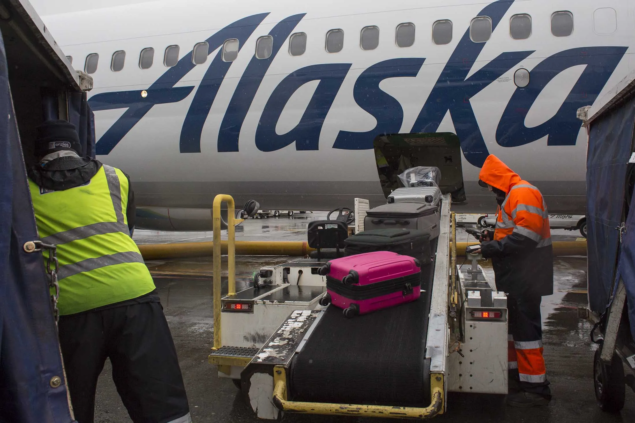An Alaska Air jet at Seattle, Washington, on Feb. 3, 2017.
