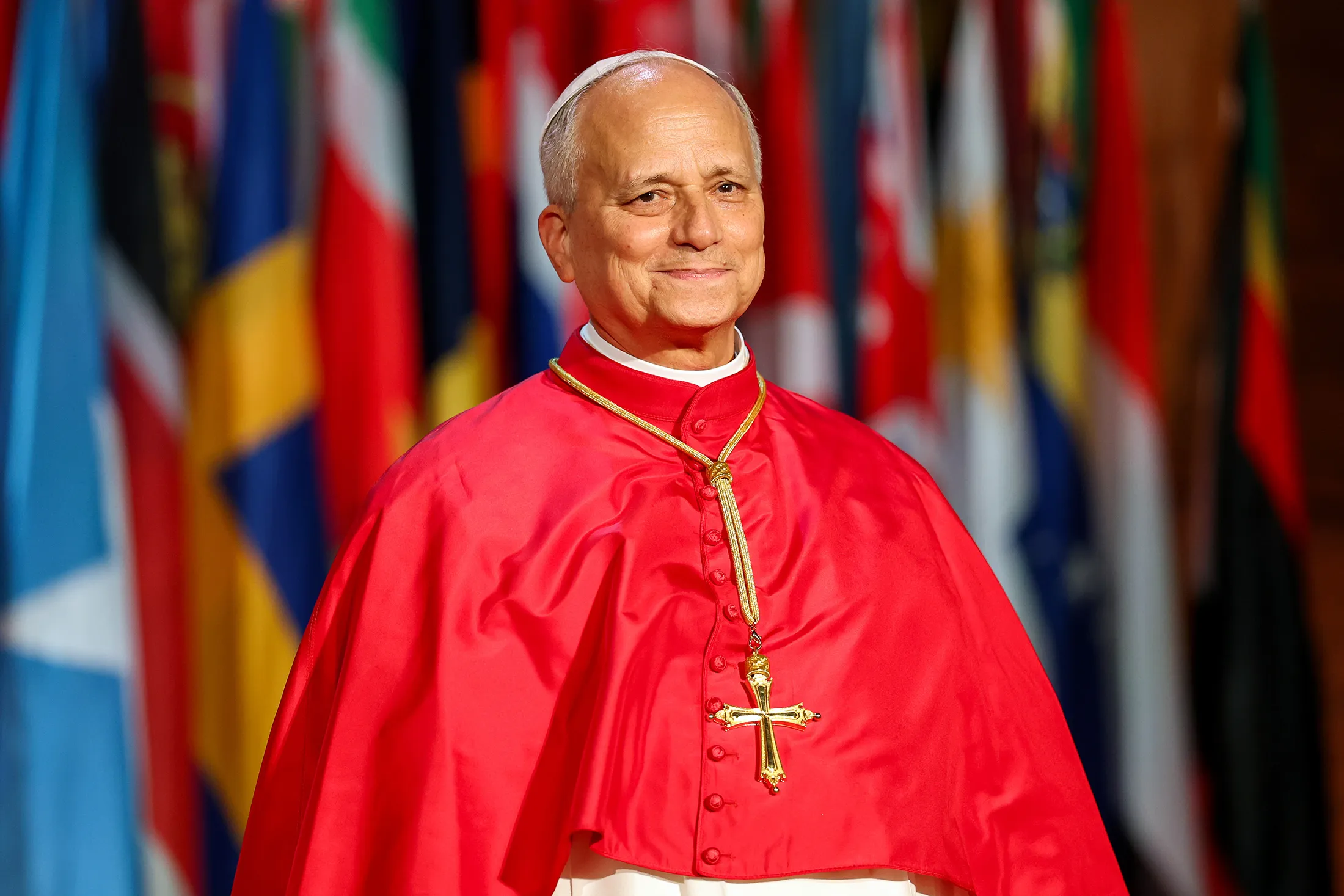 Pope Leo XIV ahead of delivering a speech at the UNESCO headquarters in Paris, on Sept. 25.