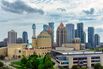 Mississauga, Canada, Aerial view of the downtown district. Cityscape and urban skyline of the modern city in the Ontario province,
