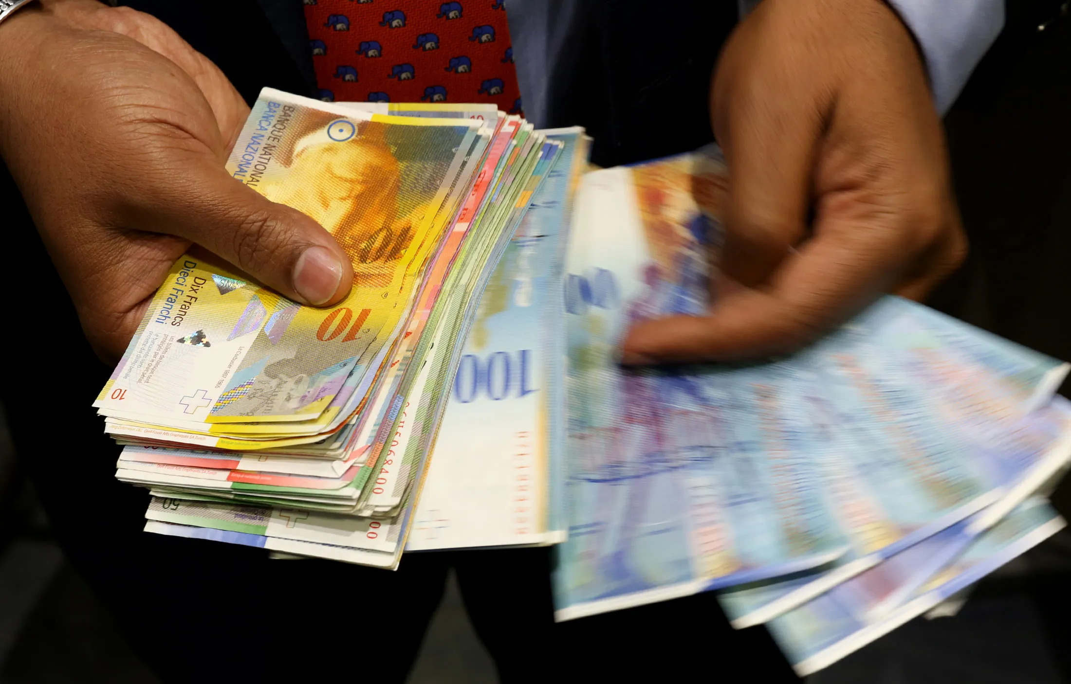 Swiss Francs.
