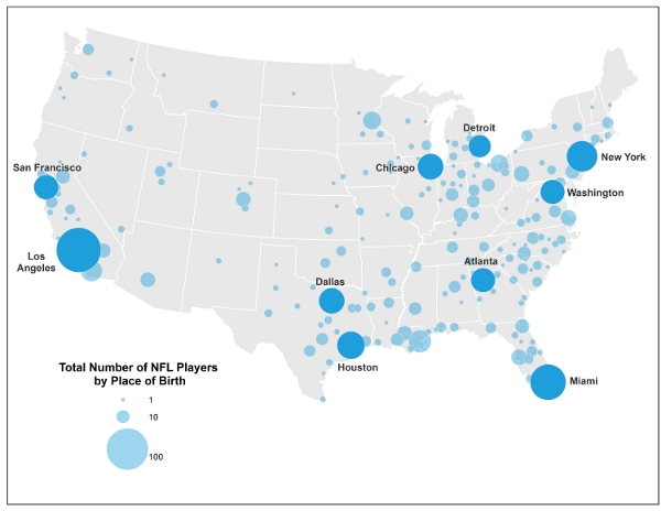 CHART: Where Are NFL Players From?