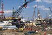 Aliaga beach, Turkey, where obsolete rigs are waiting their turn with ships to be taken apart.
