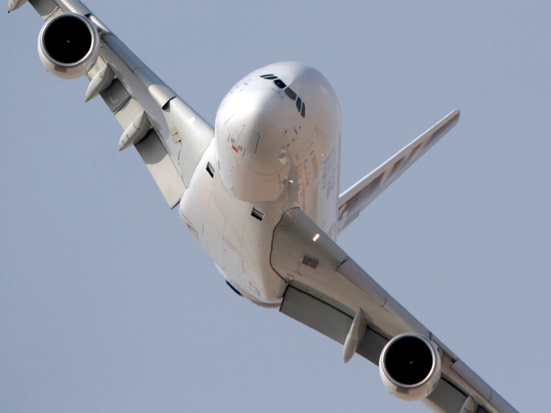 An Airbus A380 aircraft.
