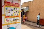 Ebola prevention signage in Mubende, Uganda.
