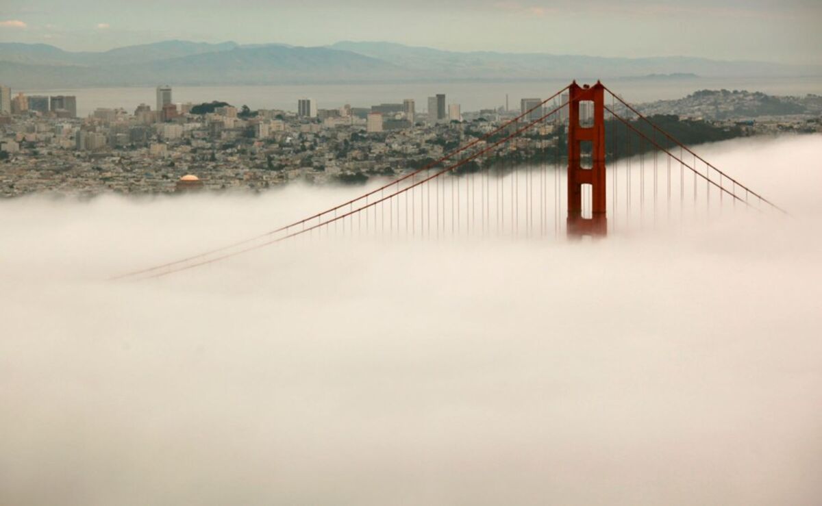 San Francisco's Fog Presented on RealTime Satellite Bloomberg