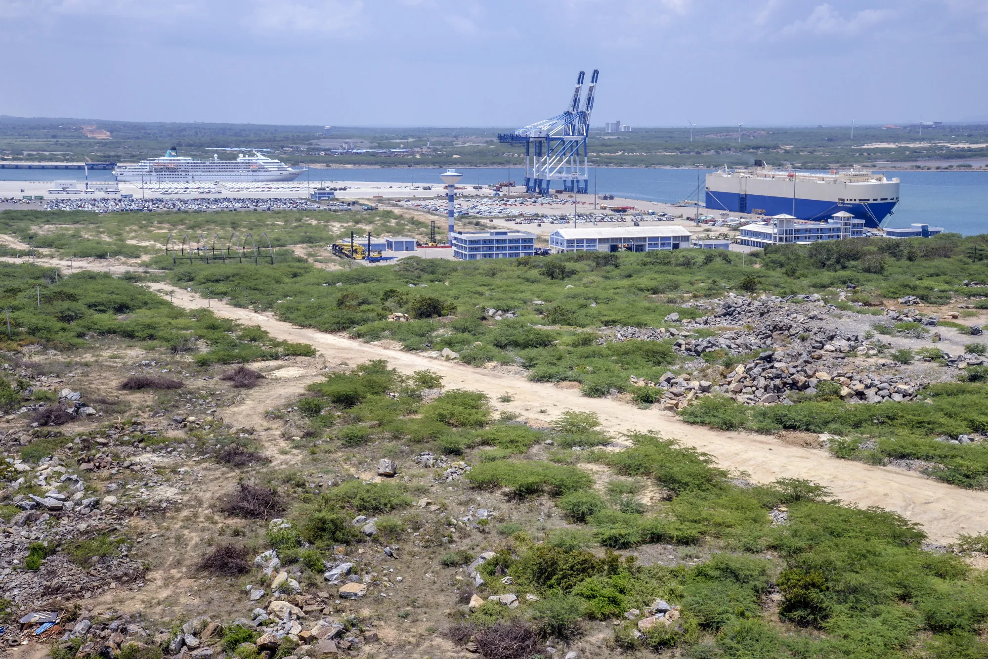 Hambantota Port in Sri Lanka.