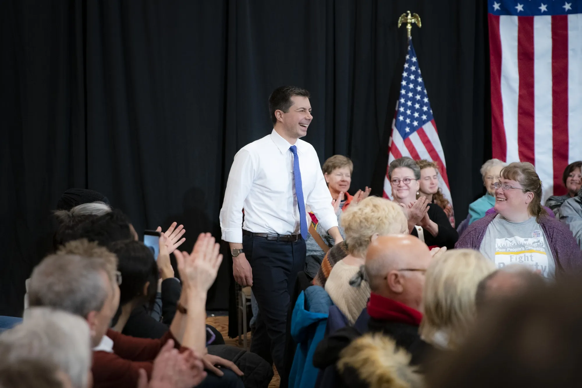 Pete Buttigieg at a campaign event in Ames, Iowa on Jan. 29.