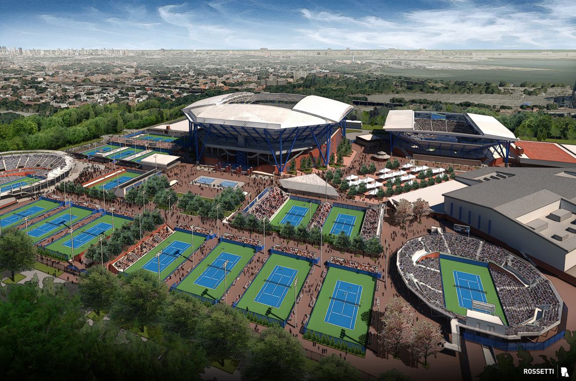 U S Open Tennis to Have Roofs Over Two Stadiums by 2018 Event Bloomberg