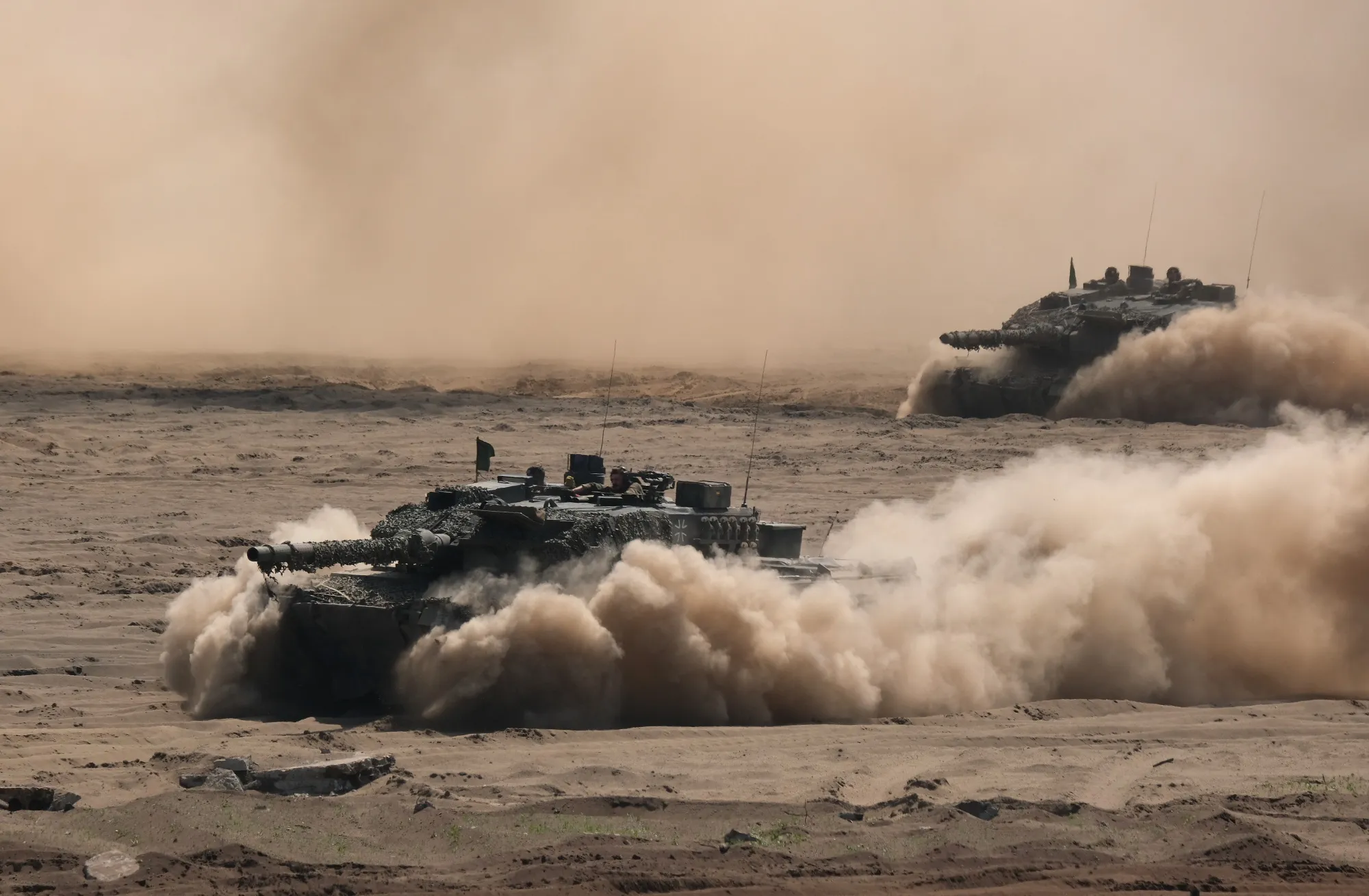 A Bundeswehr Leopard 2 battle tank.