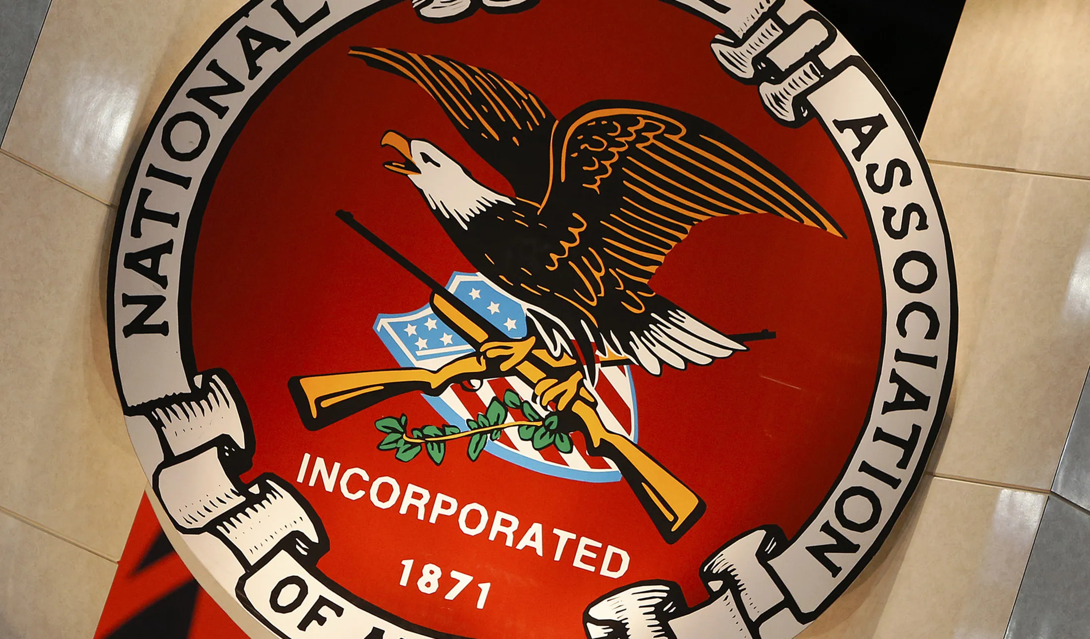 Signage for the National Rifle Association