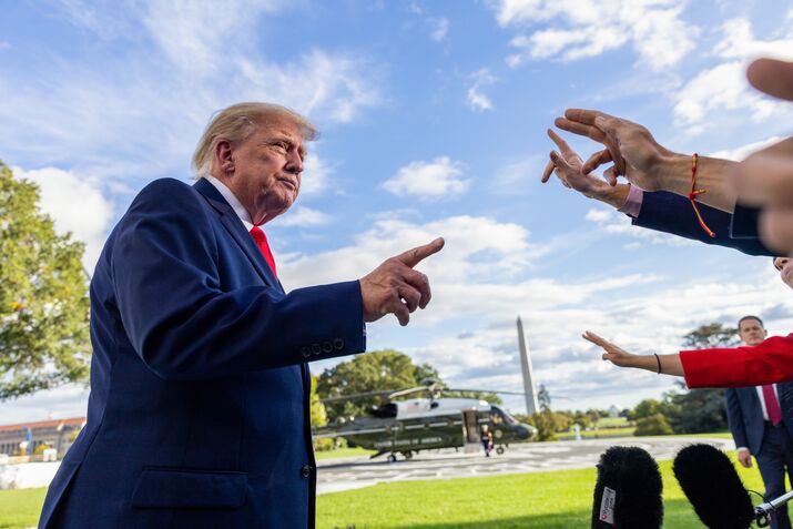 President Trump Departs White House For Ohio