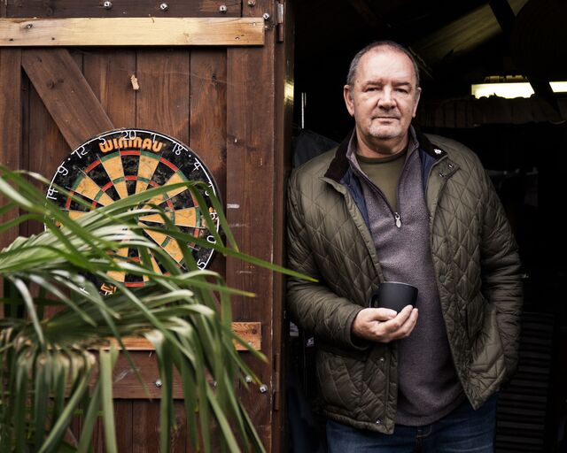 Wootten outside his shed in London.