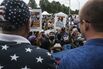 Demonstrators Protest As President Trump Visits Kenosha