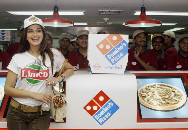 A new Domino's Pizza outlet in DLF City Centre, Gurgaon, India, in Sept. 2003.