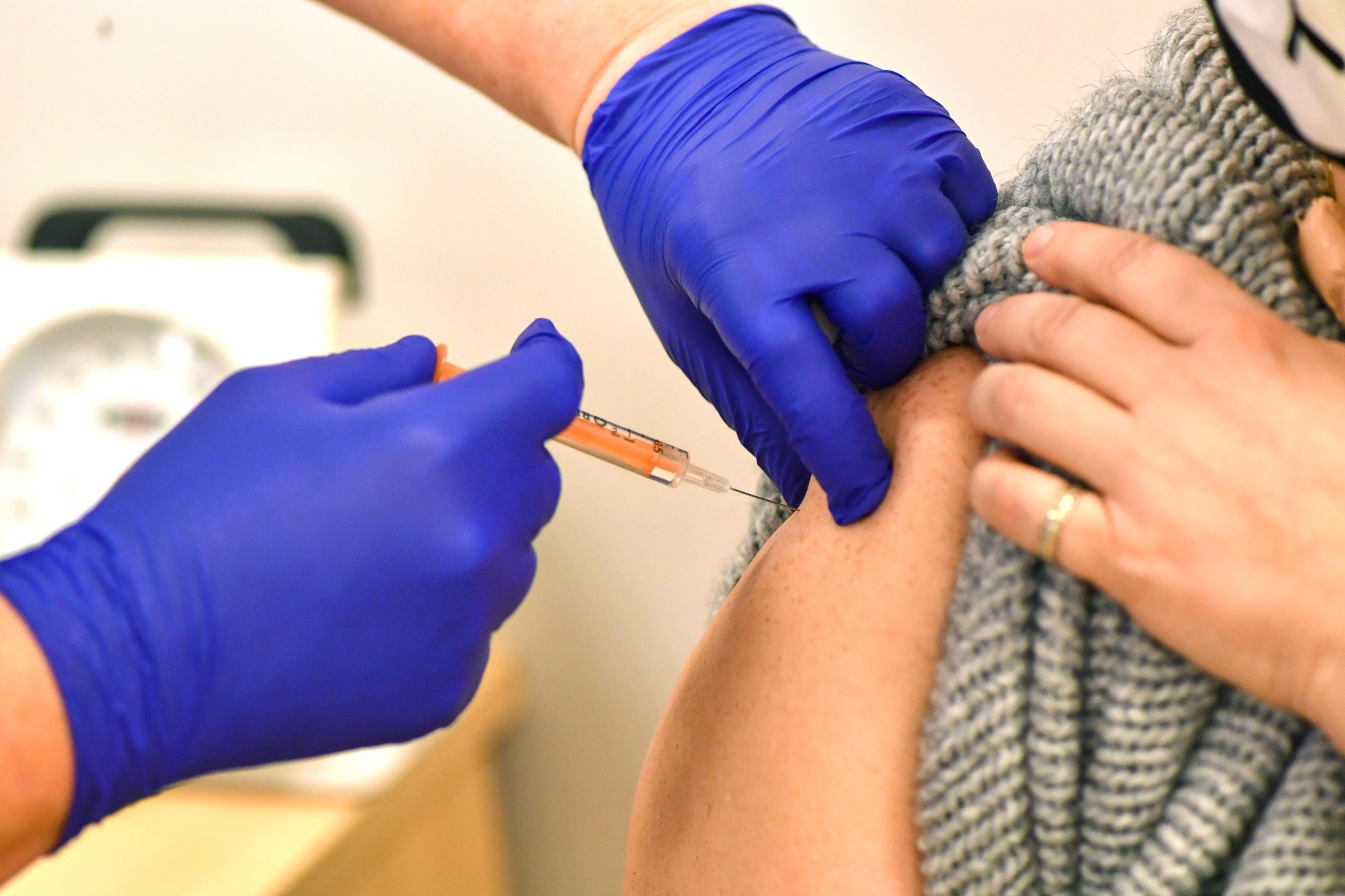 Vaccination Centre as U.K. Records Highest Daily Covid Death Toll