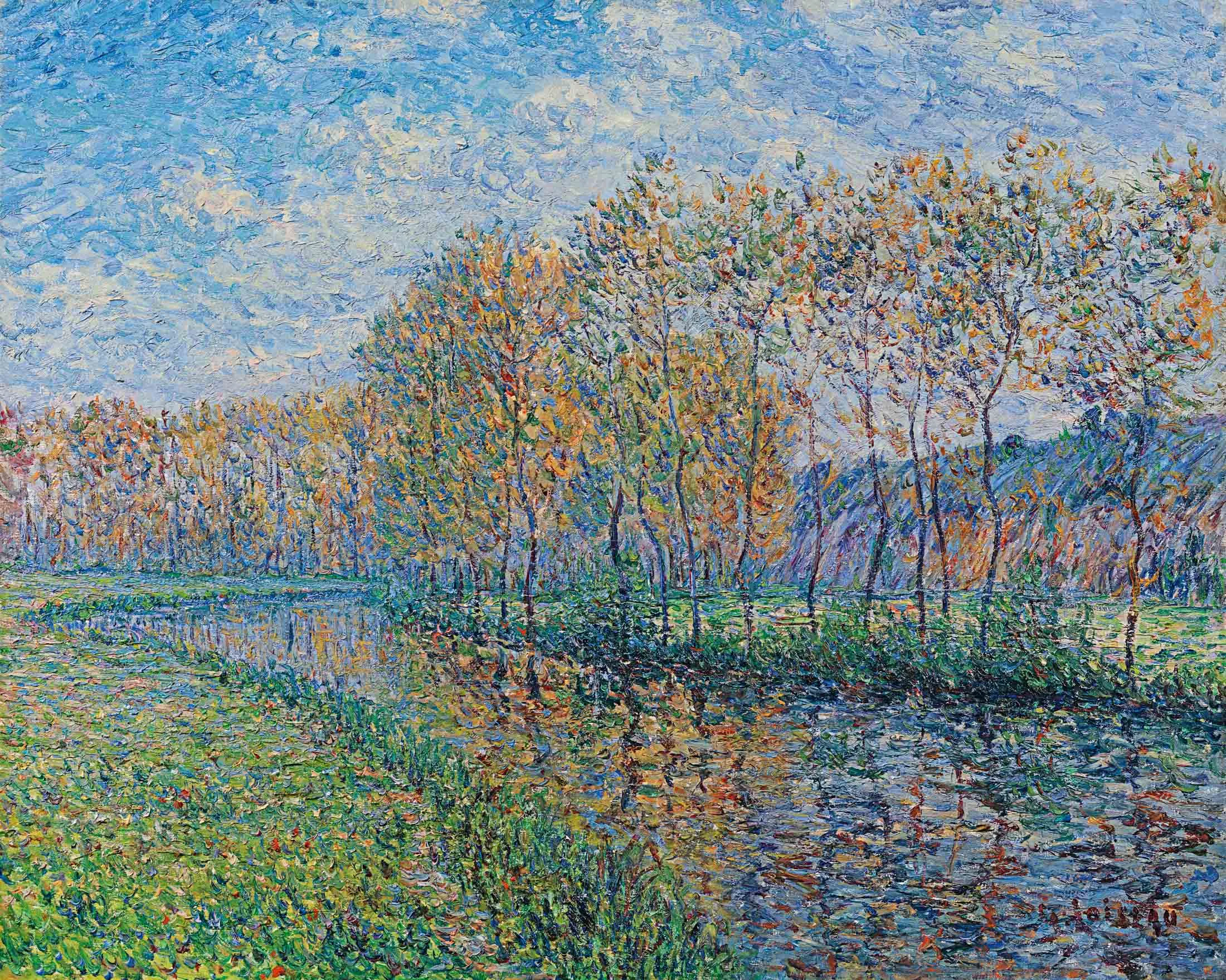 Gustave Loiseau’s&nbsp;Les Rives de l’Eure, Le Matin,&nbsp;Saint-Cyr-du-Vaudreuil, from 1899.