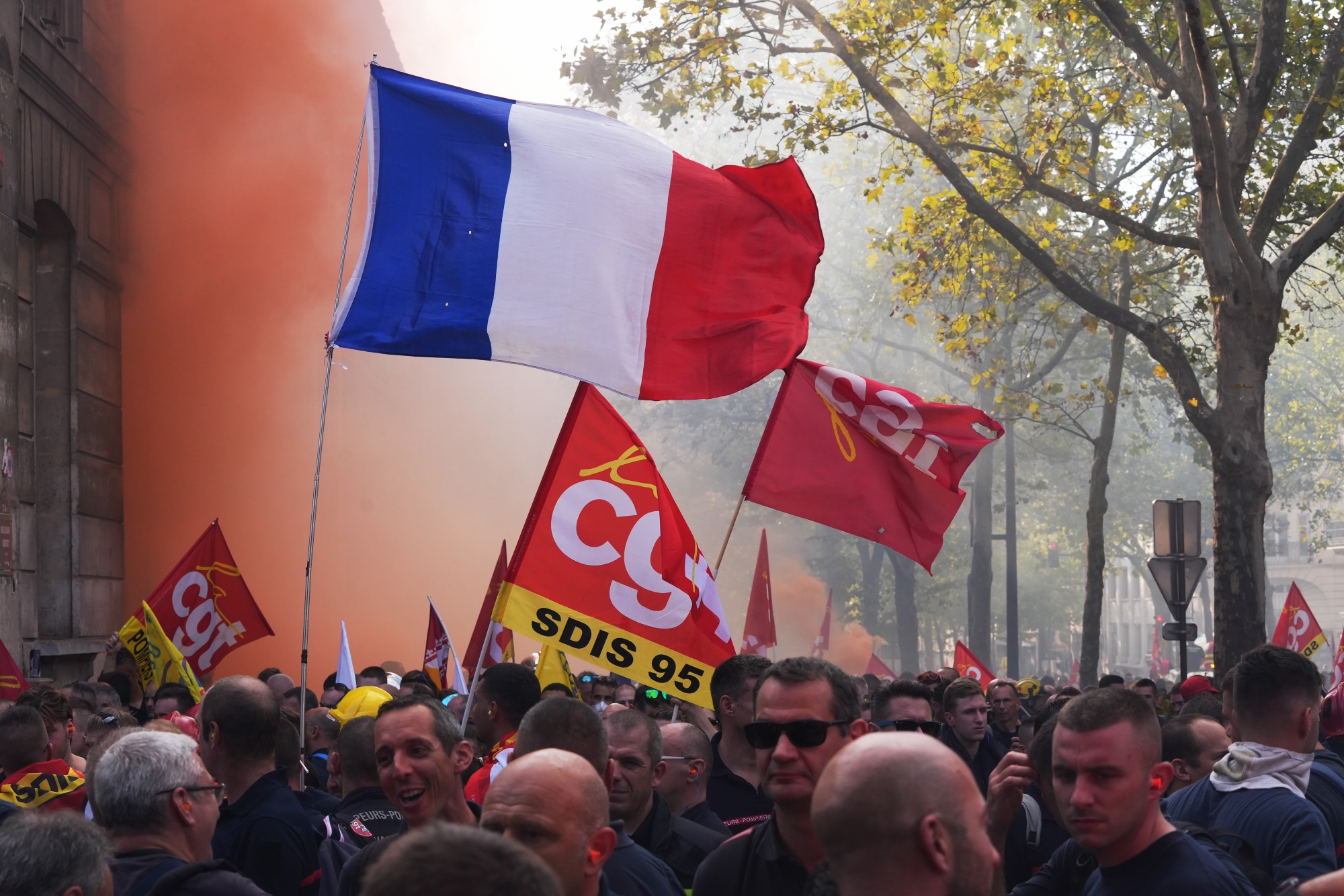 Protesters in Paris 
