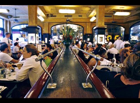 Patrons dine at Balthazar