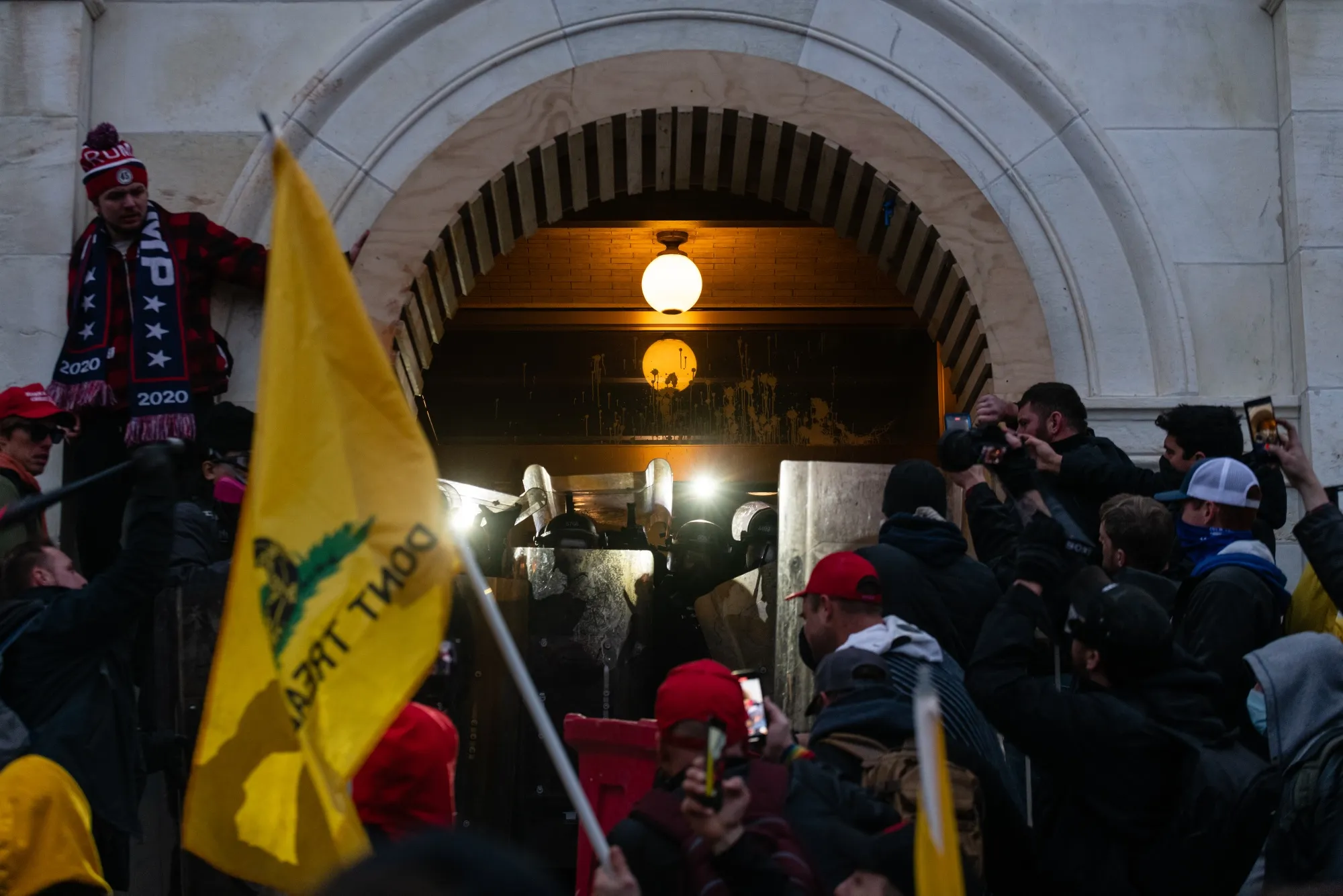 Trump supporters outside&nbsp;the U.S. Capitol building in Washington, D.C., on Jan. 6.
