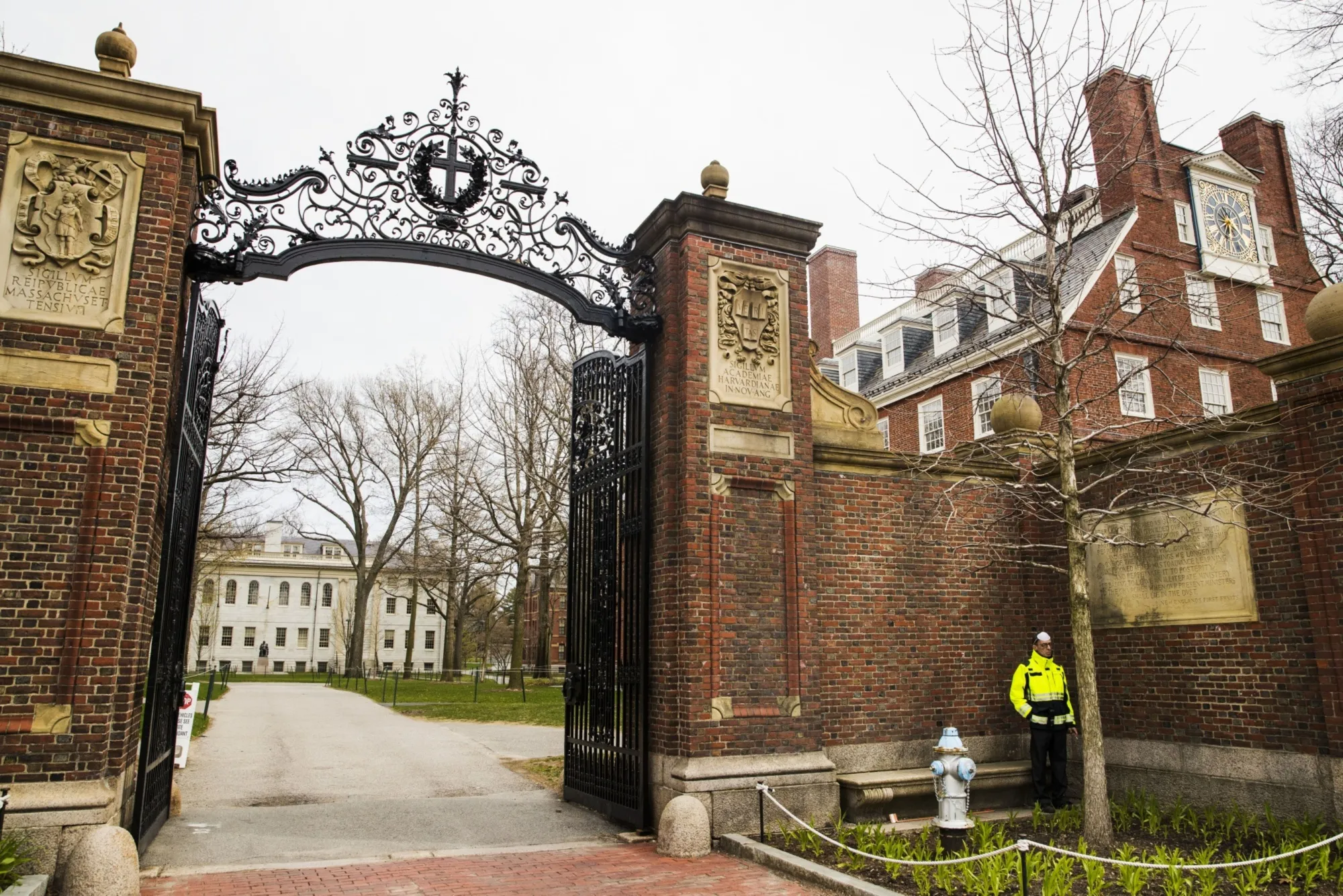 Entrance to the Harvard campus.
