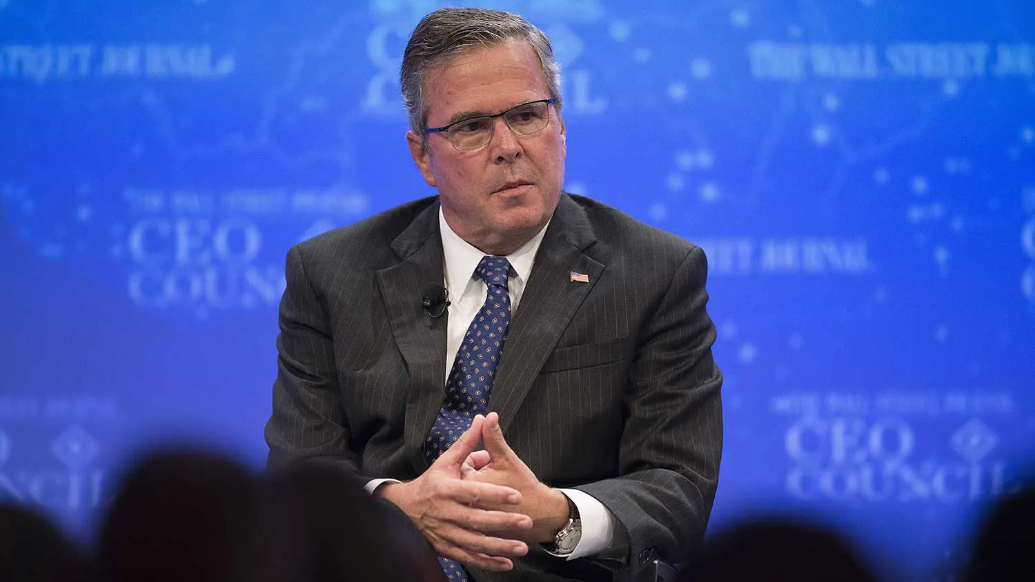 Former Florida Governor Jeb Bush speaks during the Wall Street Journal CEO Council in Washington, DC, December 1, 2014.
