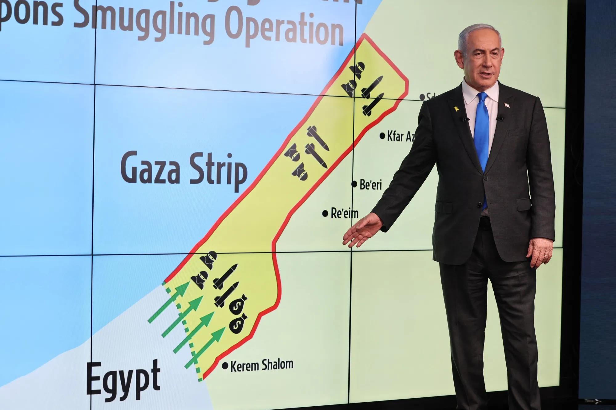 Benjamin Netanyahu during a news conference in Jerusalem, on Sept. 4