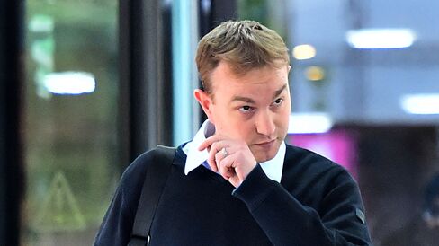 British trader Tom Hayes leaves Southwark Crown court in London on May 26, 2015 after a day of evidence in his trial over alleged rigging of the London Interbank Offered Rate (Libor).