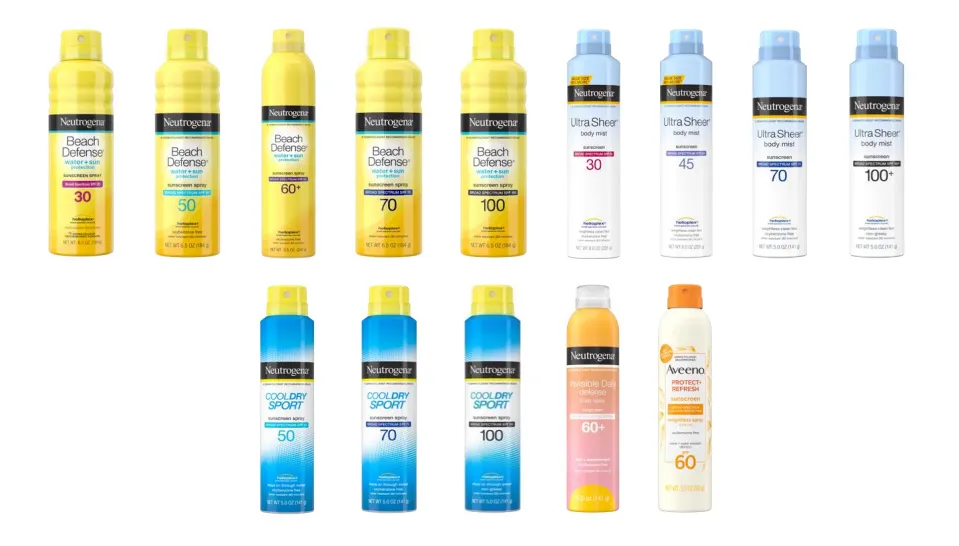Johnson &amp; Johnson&nbsp;said that it is recalling all lots of five Neutrogena and Aveeno brand aerosol sunscreen product lines after testing identified low levels of benzene in some samples.