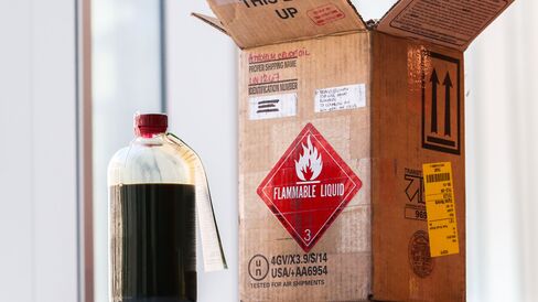 A sample of Bakken crude, journeyed by railcar from a well in North Dakota to the Philadelphia refining complex on the East Coast.