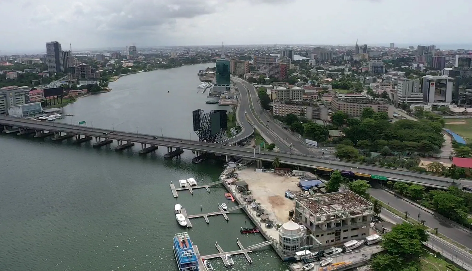 Empty streets in Lagos on March 31.&nbsp;